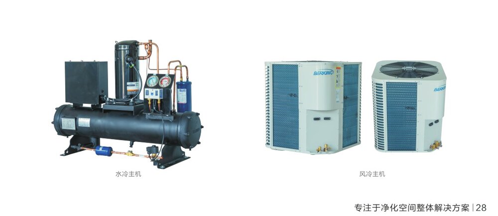 Water-cooled and air-cooled condensing units