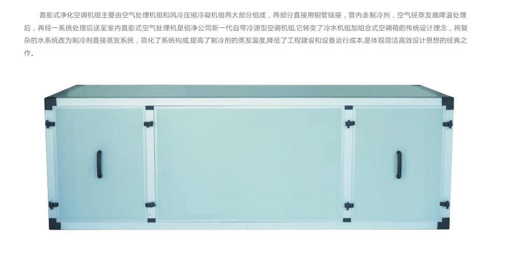 Direct expansion fresh air purification AHU